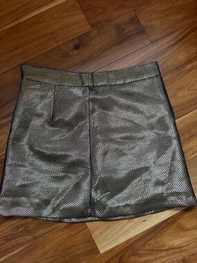 H&M Metallic Bronze Mini Skirt